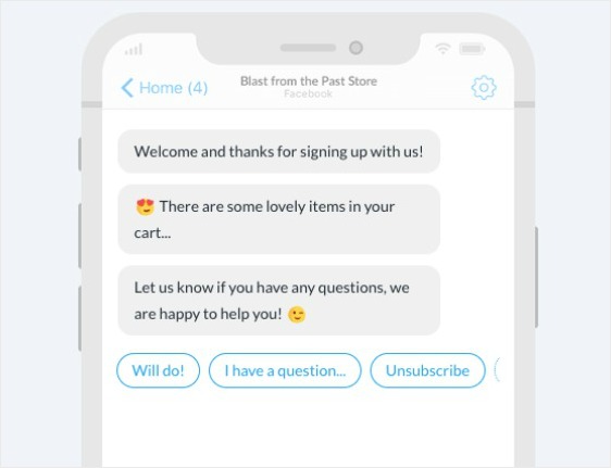 conversational marketing chatbot example messenger